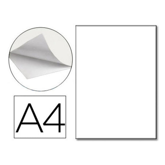 Poliester blanco especial q-connect mate opaco din a4 para impresoras laser paquete de 100 hojas 125 micras - KF16395